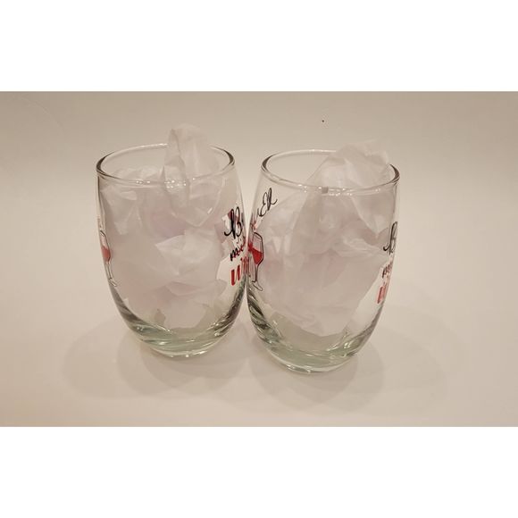 Valentine Wine Glass Set of 2 "Be Mine Wine" 15.5 oz - Picture 2 of 2